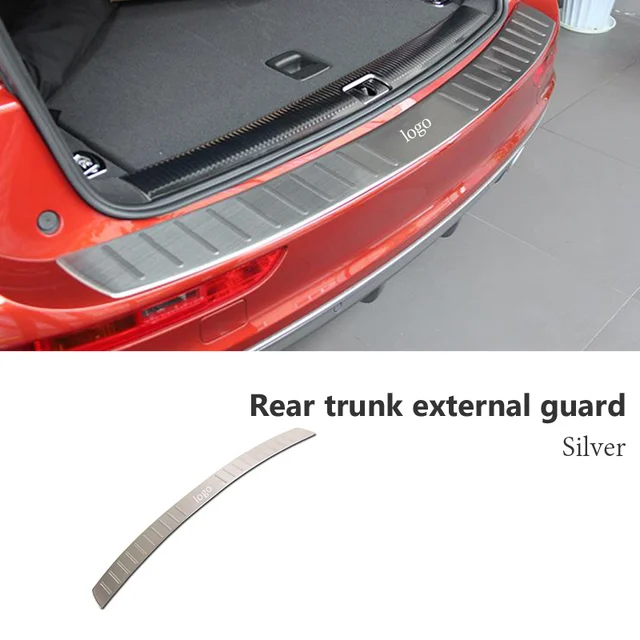 MCrea 1PC Stainless Steel Car Rear Bumper Trunk Guards Cover Trim For