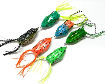 

30pcs Fishing Frog Lures Top Water Fishing Tackle Soft Lure Frog Bait 5.5CM 12.5G With Hook