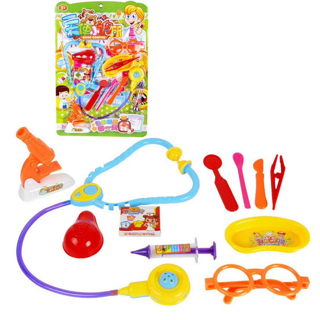 Simulation Doctor Stethoscope Toy Set Children Development and Education Toy Color Randomin
