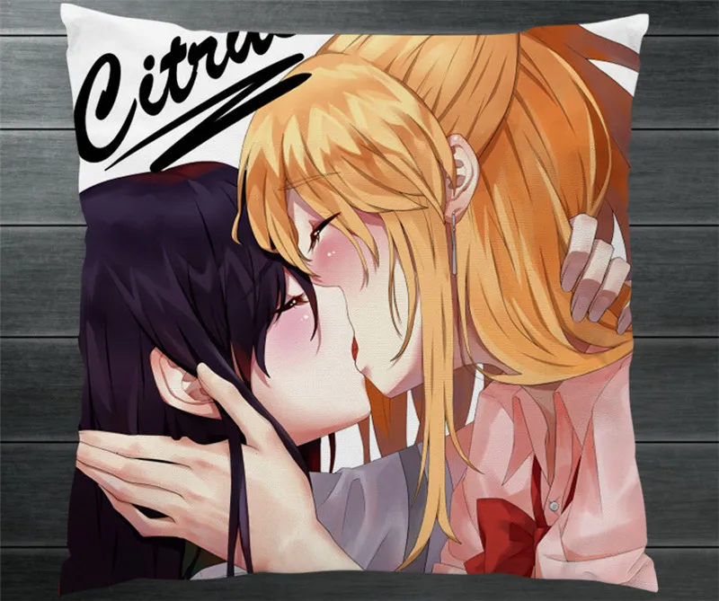 Аниме цитрусовые Aihara Yuzu Mei Kiss Двусторонняя Подушка Чехол s обнимая для подушки Otaku