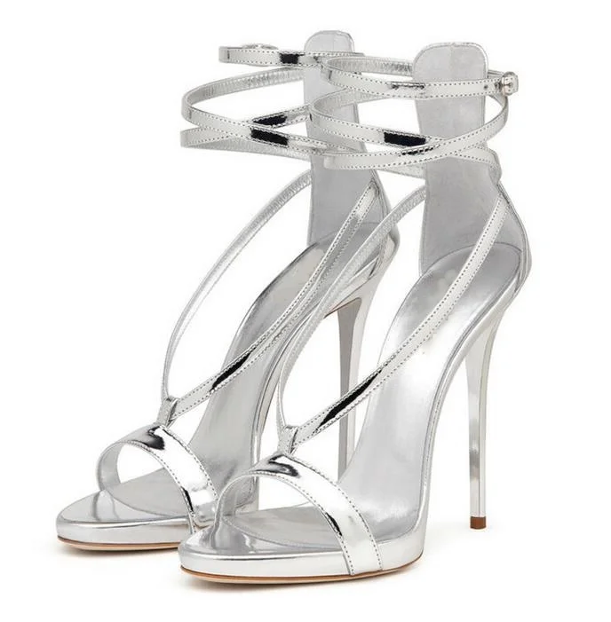

Elegant High Heel Platform Cross Strap Sandals Hollow Gladiator Style Summer Sandals Open Toe Ankle Buckle Big Size Dress Shoes