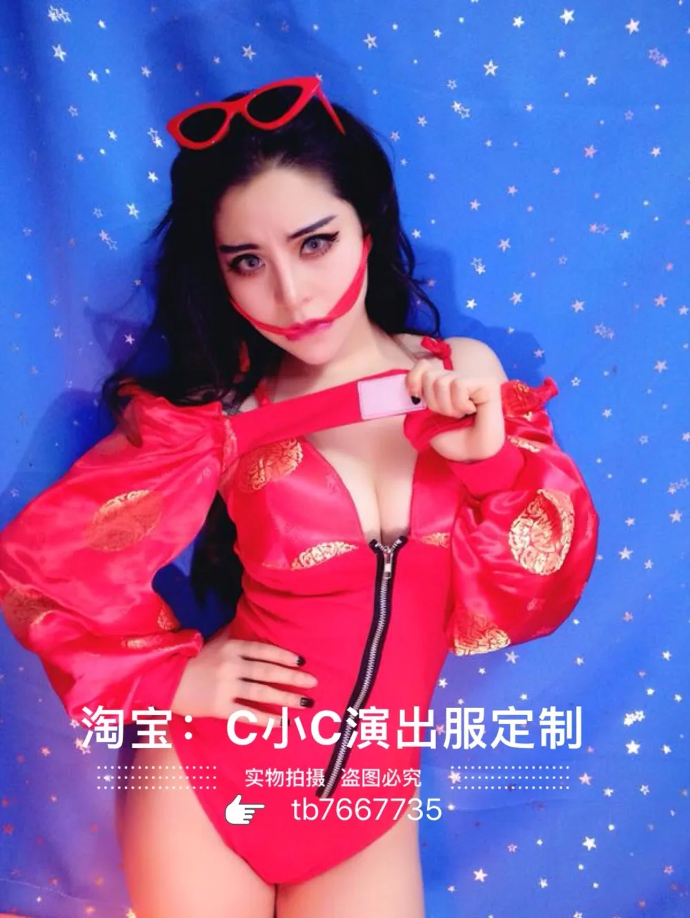 2020 New Red Costumes Dance women's China Style Jumpsuit Team Custom Performance Clothing Celebration Party |