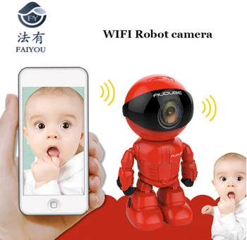 

Wireless Red Robot WIFI Camera IP P2P CCTV Cam Baby Monitor Surveillance HD H.264130MP Lens IR Night Vision for Android or IOS