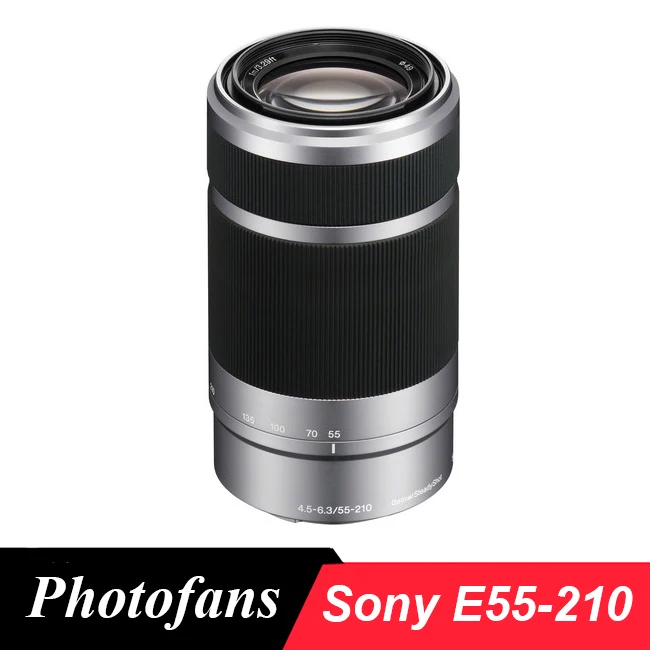 E-Mount Lens E 55-210 мм f/4 5-6 3 OSS (серебристый) для Sony A5000 A5100 A6000 A6300 A6500 | Электроника