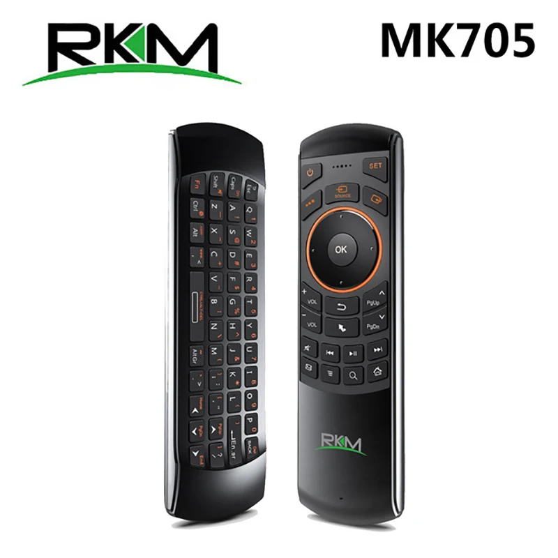 Rikomagic RKM MK705 2,4 ГГц 3 в 1 беспроводная воздушная мышь QWERTY клавиатура ИК пульт дистанционного управления комбинированный с перезаряжаемой батареей для ПК Smart tv