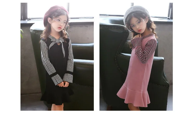 school knitting girls dress long sleeve autumn sweater kids clothes big little girl clothing children dresses size 14 10 12 8 9  5 6 7 8 9 10 11 12 13 14 15 16 years little teenage big girls dress winter girls dresses girl autumn clothing (1 (6)