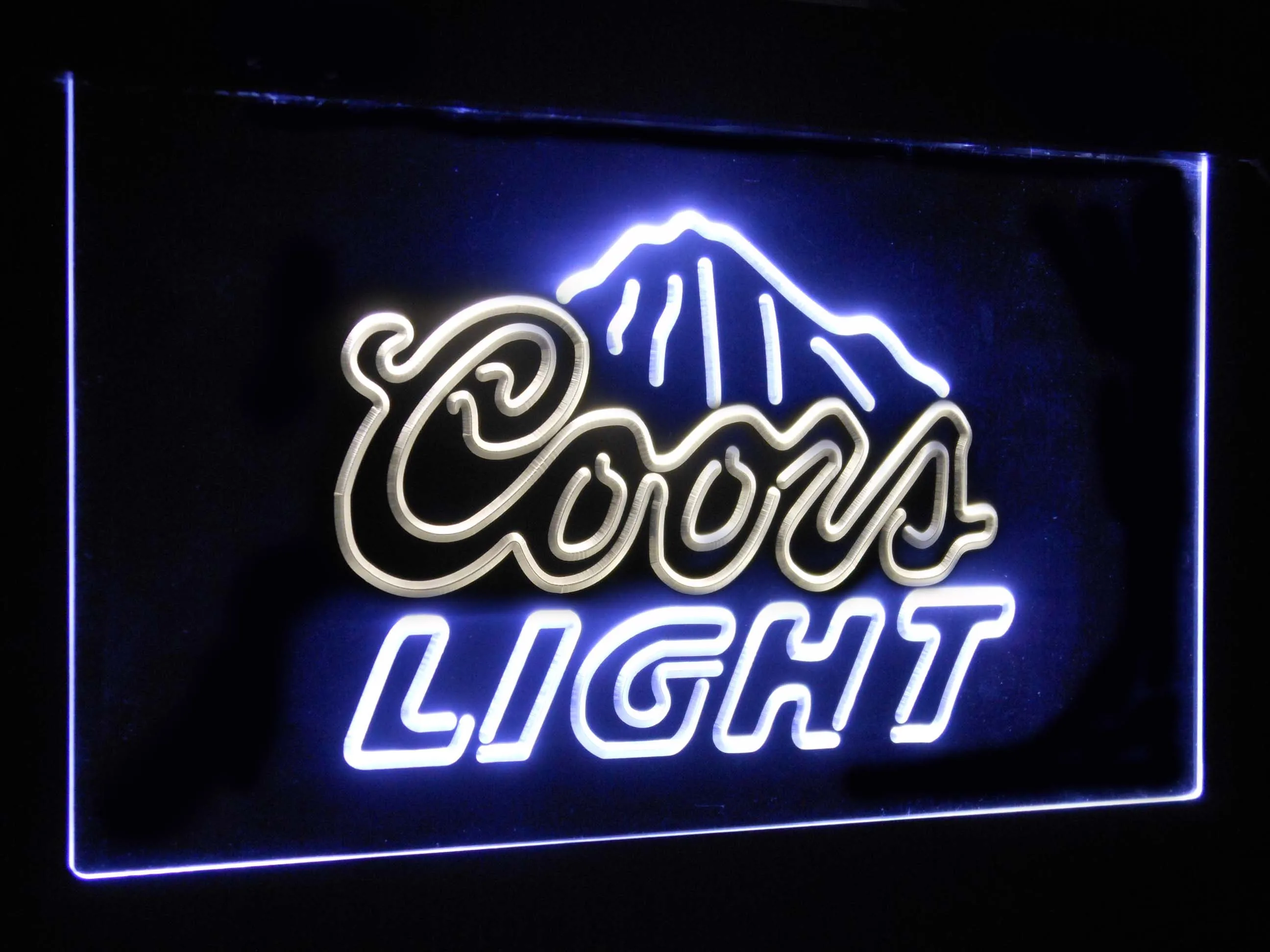 Coors светильник, горный пивной бар, украшение, подарок, двойной цвет, светодиодный неоновый светильник, вывески, st6-a2012 - Цвет: White and Yellow