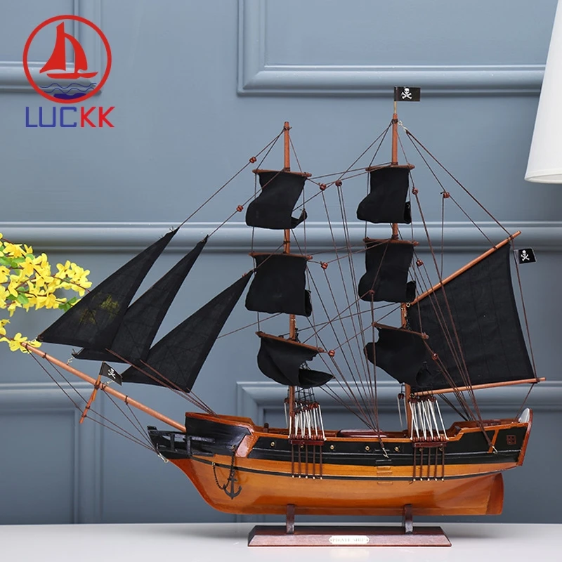 Пиратская деревянная модель корабля LUCKK сделай сам 75 см|Статуэтки и миниатюры| |