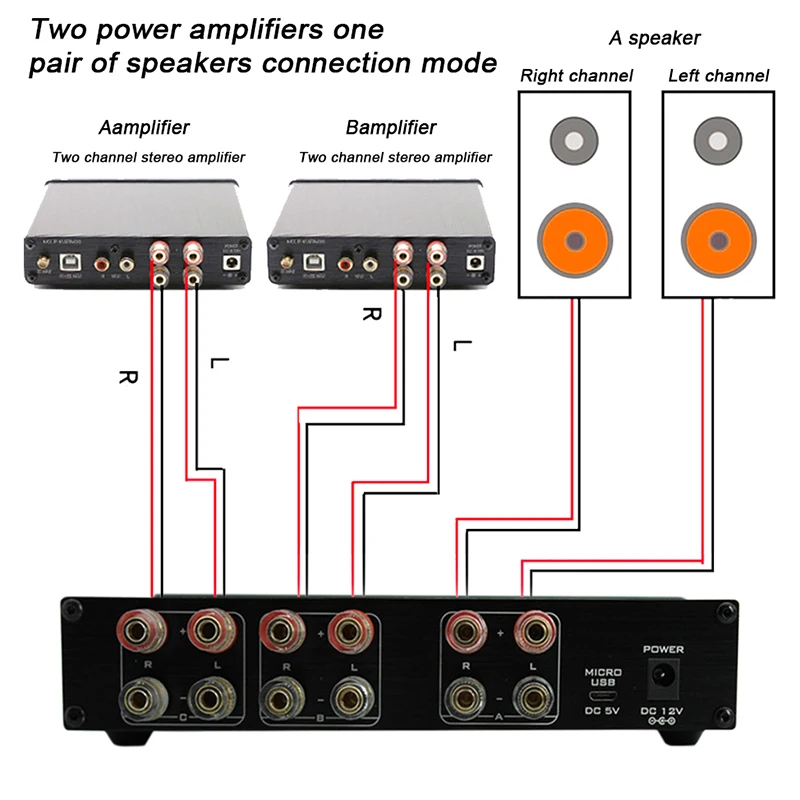 FX-AUDIO PW-6 аудио переключатель Spiltter селектор 2 в 1 выход/1 в 2 из динамик усилитель компаратор