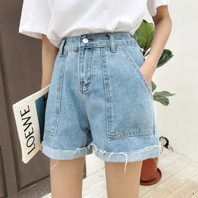 baggy denim shorts women