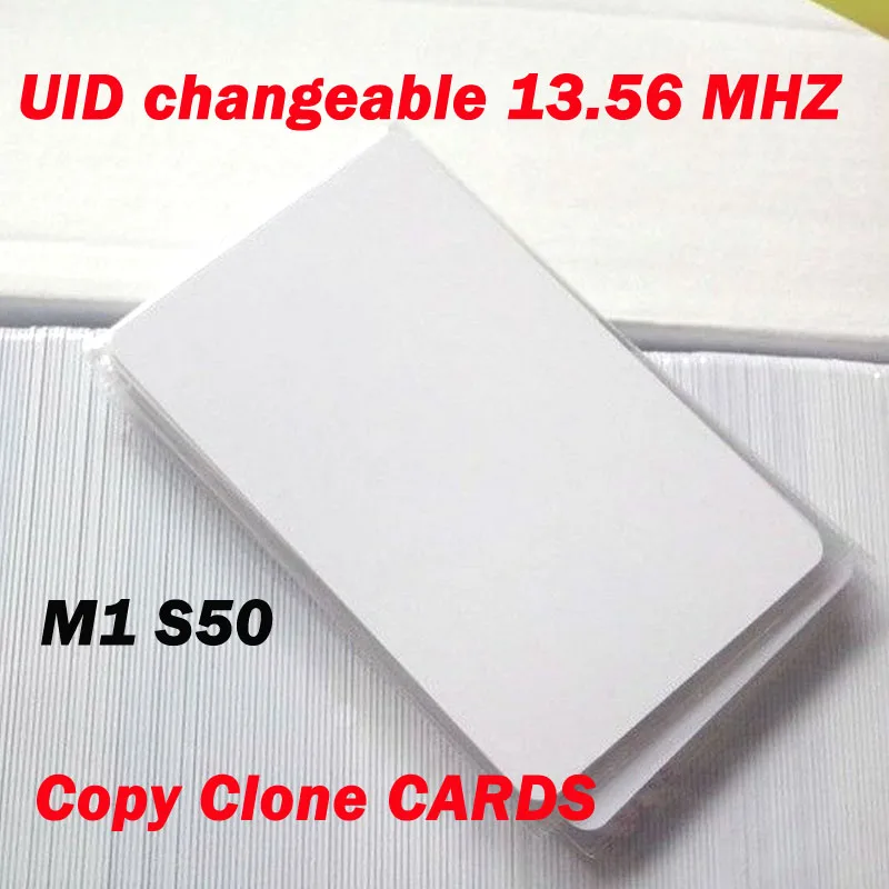 

UID Changeable IC Card Smart RFID Card for MF 1K S50 libnfc RFID 13.56MHz ISO14443A Card Block 0 Sector Writable(5/20/50/100pcs)