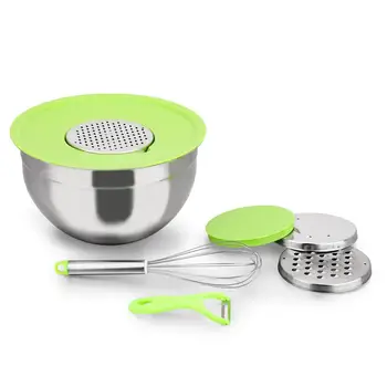 

Stainless Steel Multi-function Combination Bowl Thick Safe Non-toxic Bowl Set Easy To Clean Non - Stick Set Bowl Tableware