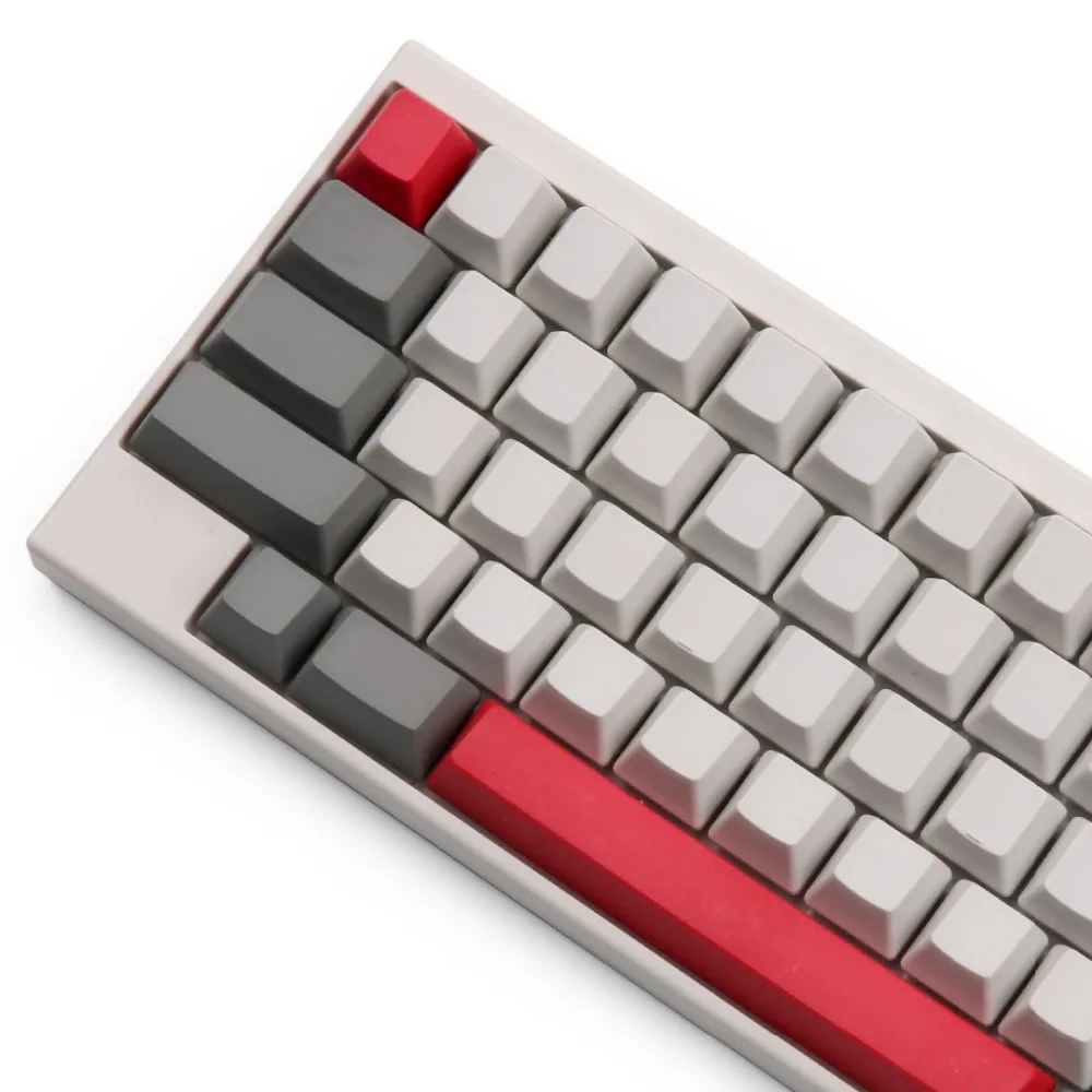 EC пустой серый и молочный keycap PBT OEM 63 ключи в красный Esc введите пробел для Topre ANSI макет электростатического емкостная клавиатура