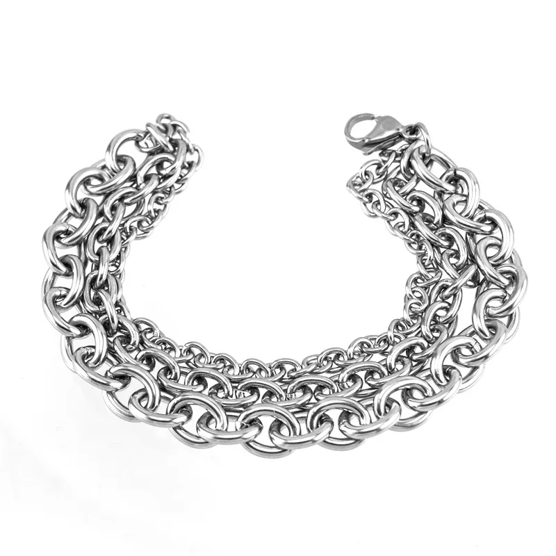 Stainless-steel-Punk-Rock-style-Big-Rolo-Bracelet-for-Men-set-3-in-1-Bracelet (5)