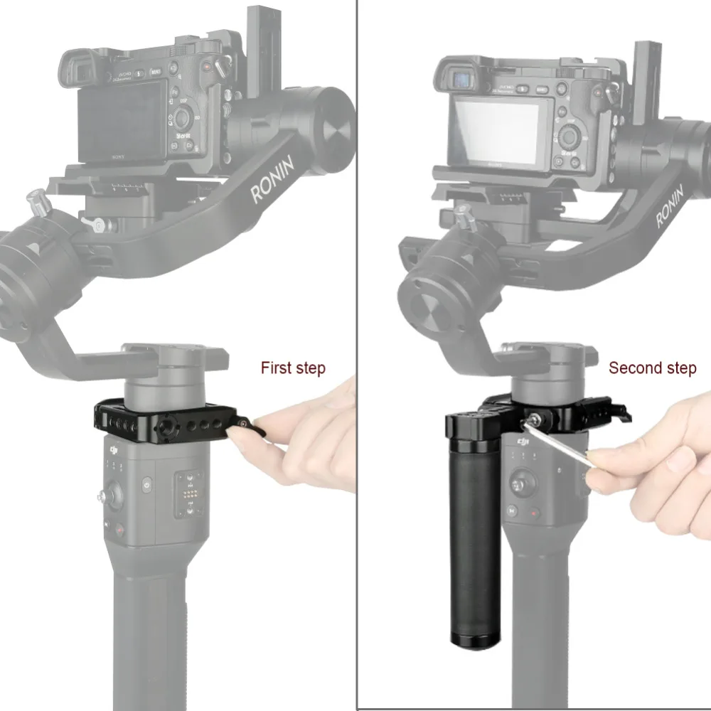 Niceyrig верхняя кожаная ручка с холодным башмаком 1/" 3/8" Винты резьбовой крепежный зажим для DJI Ronin S Gimbal стабилизация