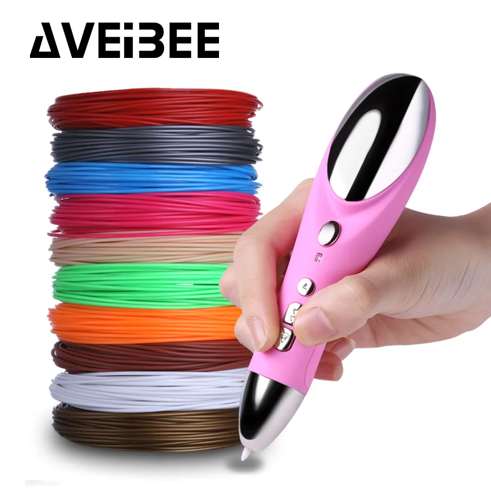 

3D pen set with 1.75mm ABS filament 3 d printing creative drawing magic marker pens for kid Birthday gift design art supplies