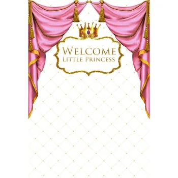 

Little Princess Background For Photo Thin Vinyl Photography Picture Pink Curtain Photo Backdrops Birthday Party Two Color Choose