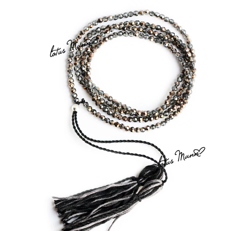 

Lotus mann gun crystal slender necklace mix match