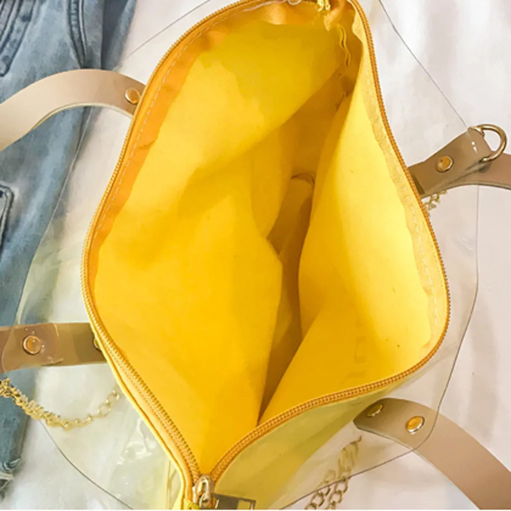 Женская модная прозрачная сумка через плечо с волнистыми точками, сумка через плечо с фруктовым зерном, женская прозрачная сумка 6,66# M07