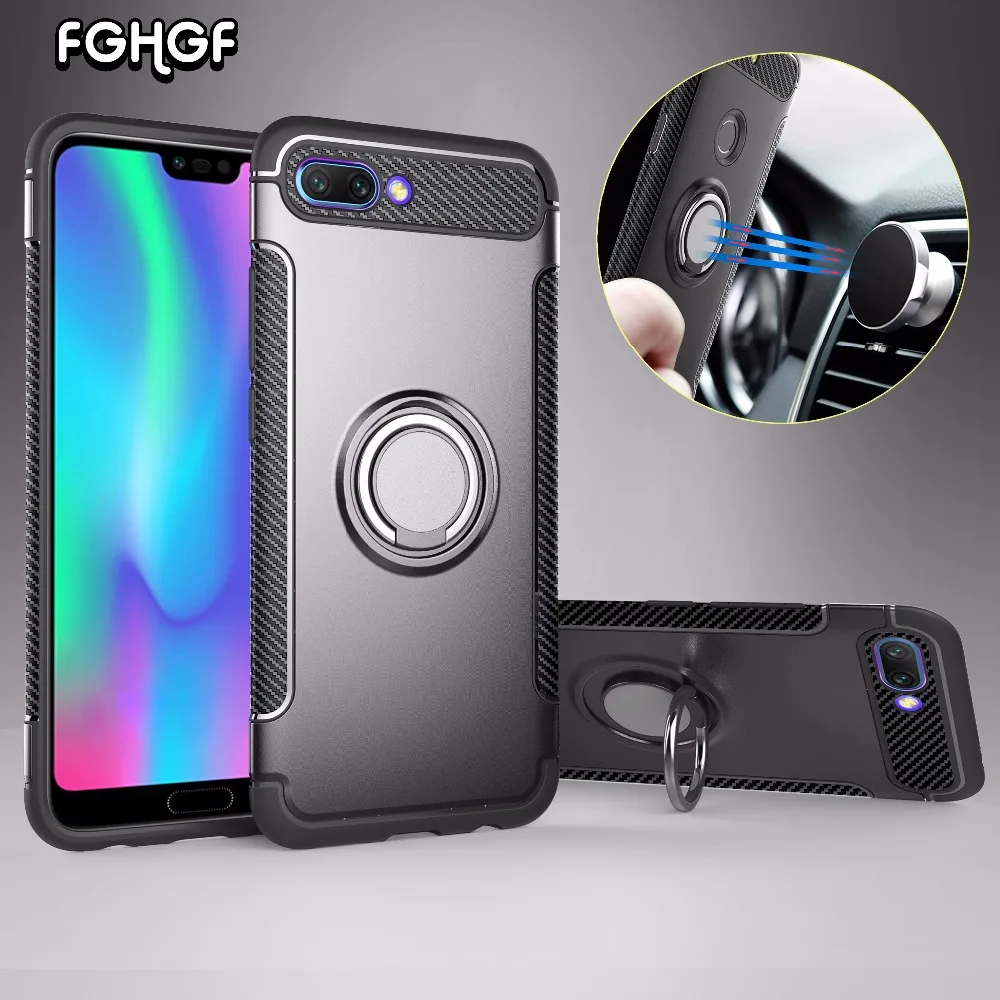 

FGHGF Shockproof Armor Case For Huawei Honor 10 View 10 V10 v8 v9 Play Cases silicon Cover For Honor 9 8 Lite Shell soft Ring