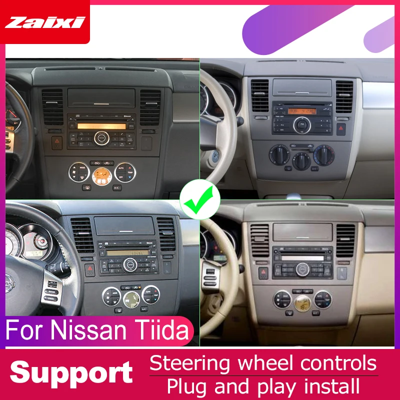 Cheap ZaiXi 2 DIN Auto DVD Player GPS Navi Navigation For Nissan Tiida 2004~2012 Car Android Multimedia System Screen Radio Stereo 5