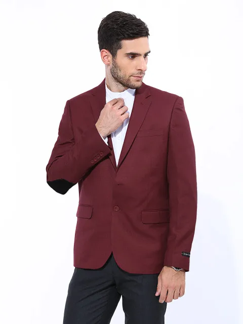 Latest Coat Pant Designs Burgundy Groom Tuxedos Elbow