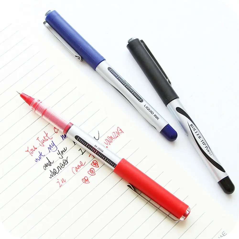 1 шт. Классическая Ручка с роллером,, 3 цвета, гелевые ручки, жидкие чернила, Офисные аксессуары, школьные принадлежности, Canetas Escolar