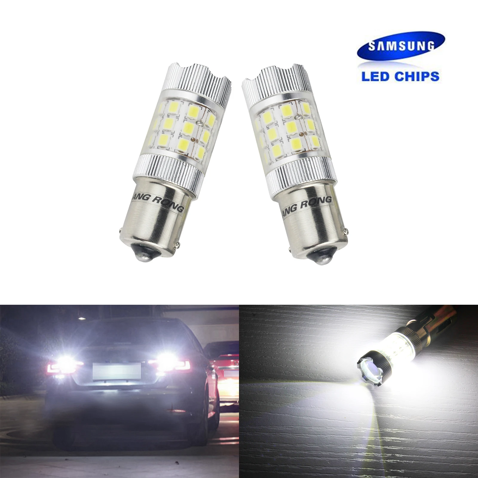 

ANGRONG 2x 30W 382 P21W 1156 BA15s SAMSUNG LED Bulbs Sidelight Indicator Tail Light DRL