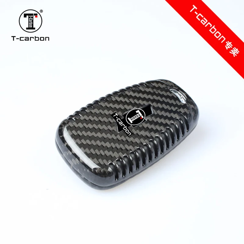 Чехол для ключей из углеродного волокна для FORD FUSION MONDEO Mustang F-150 LINCOLN EDGE EXPLORER MK 5 Кнопка стайлинга автомобилей