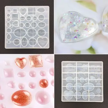 

Silicone Mold DIY Crystal Epoxy Resin Molds Mirror Time Stone Jewelry Making Handicrafts Cake Chocolate Fondant Tools