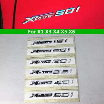 

1pcs NEW ABS Chrome Car XDrive Logo Emblem Trim Sticker X Drive 18i 20i 25i 28i 30i 35i 40i 48i 50i For BMW X1 X3 X4 X5 X6