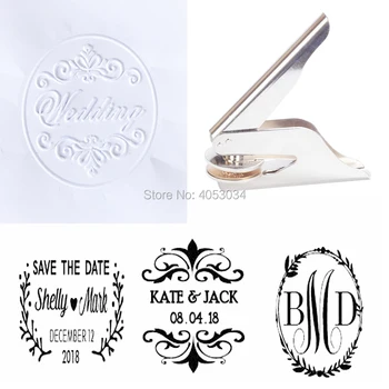 

Personalized Wedding Embosser, Custom Address Embosser Stamp , Logo Embosser Seal, Wedding Invitations