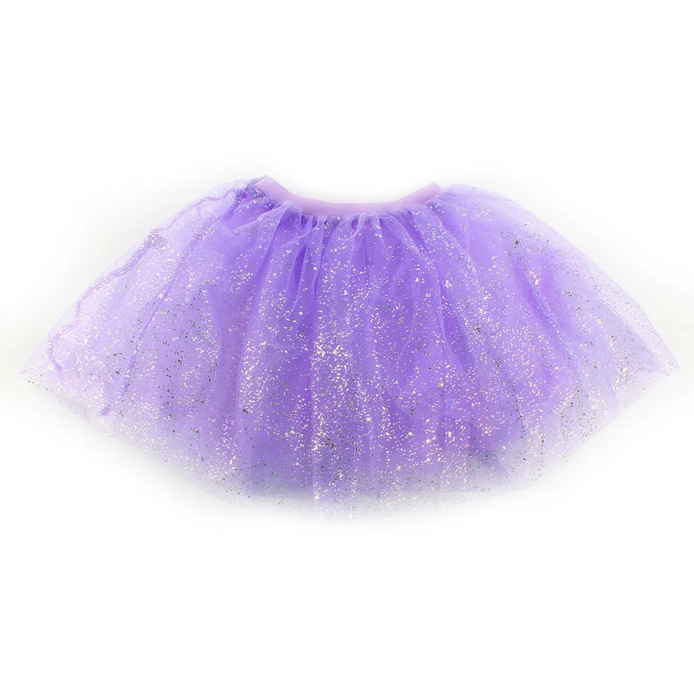 Очаровательная короткая детская юбка-пачка принцессы для девочек нарядная балетная тюлевая юбка для танцев с блестками