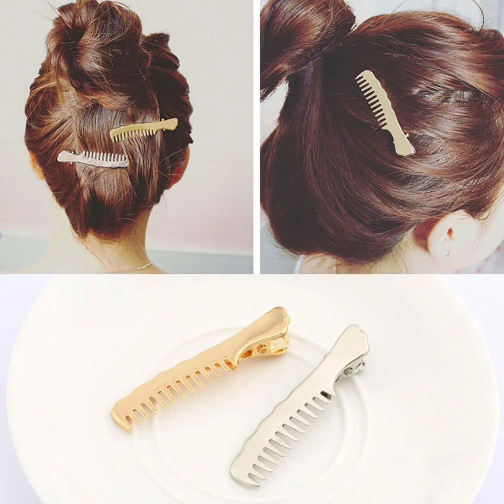 

1PC slip comb hairpin Korean jewelry metal duckbill clip small clip hairpin hair clip women headwear hair accessories dropship