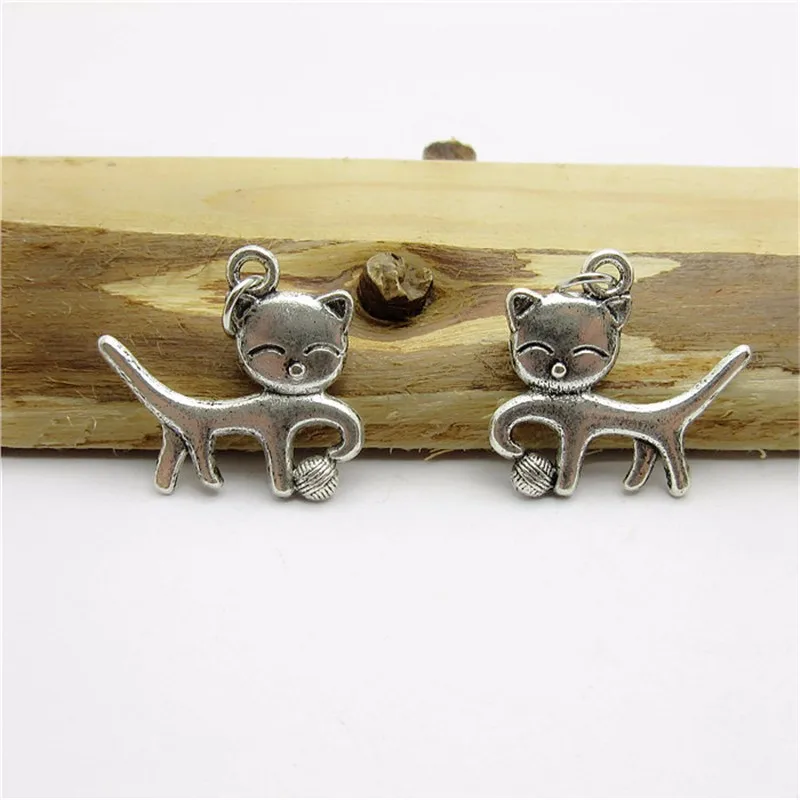 Quiges 9mm Italian Style Charm - Edelstahl Katzen-Modul Für Individuelle Armbänder