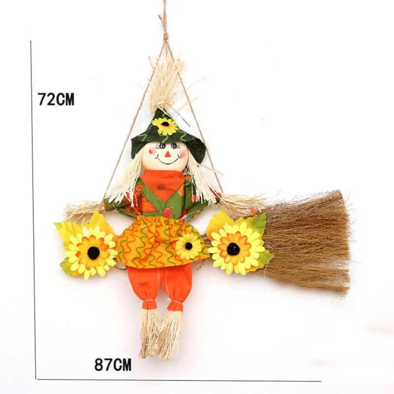 Halloween Household Hanging Decoration Flying Broom Witch Doll Hanging DIY Decoration For Party Bar