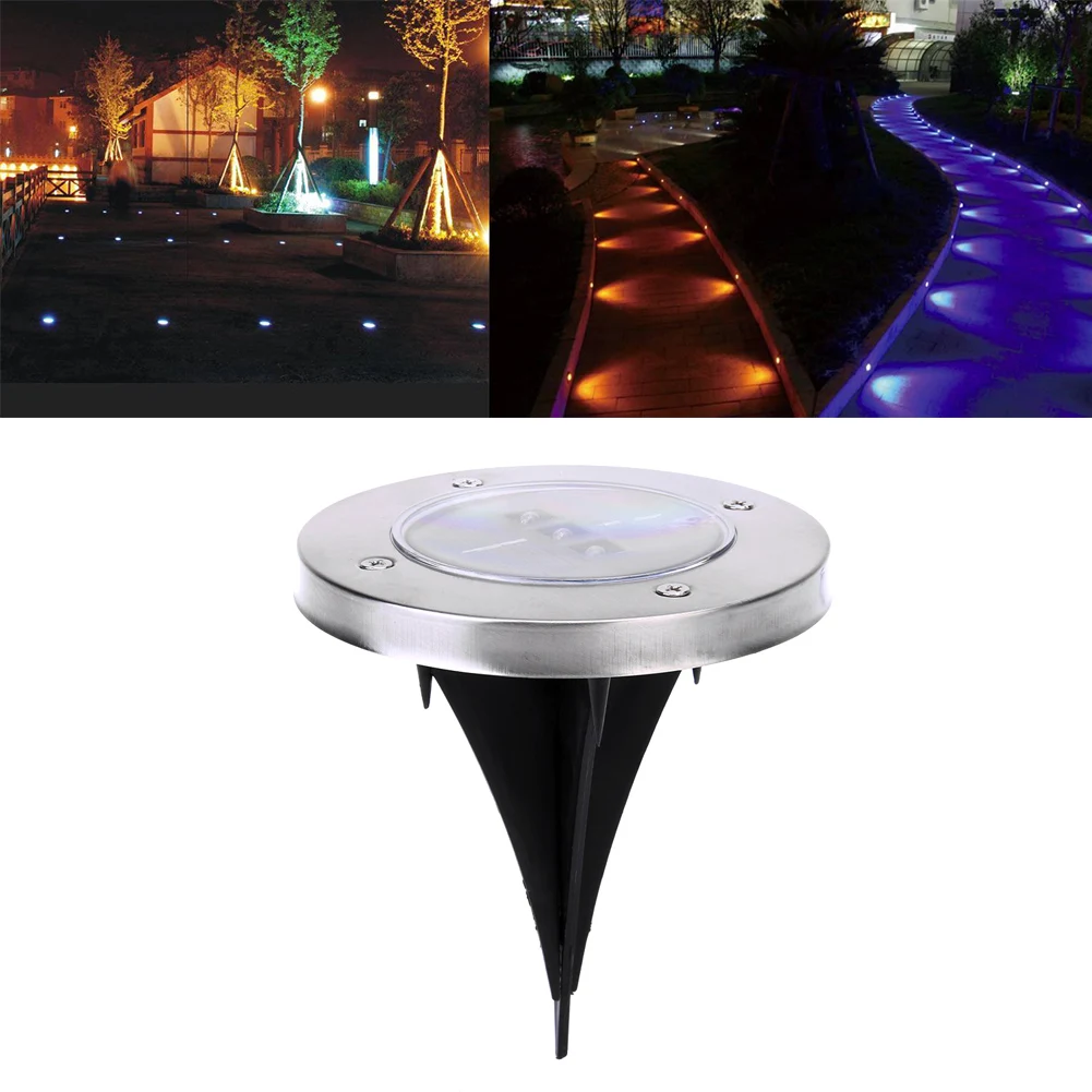 

Solar Power 3 LED Buried Lamp Path Light Outdoor Waterproof Garden Yard Street Lawn Under Ground Light Decoration Security Lamp