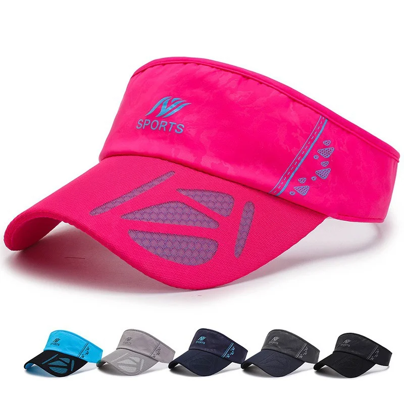 

Men and Women Summer Visor Sun Hat Casual Ajustable Empty Top Unisex Sunscreen Cap For Tennis Golf Running Sports