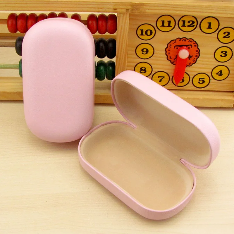 

LIUSVENTINA cute cute pink companion box leather box contact lens case lenses container