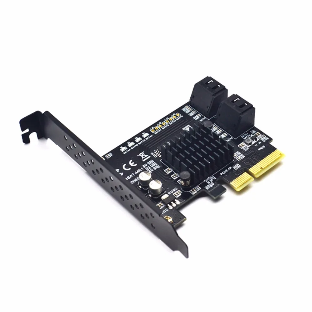 XT-XINTE Sata3.0 карта расширения для PCI-E 4 порта 6G Riser Card 88SE9230 Расширенный IPFS жесткий диск RAID карта версия 2,2 для ПК