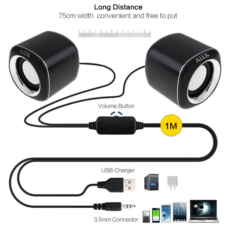 Мини портативный сабвуфер Bonks Dx11 USB2.0 маленький динамик с штекером 3 5 мм и USB