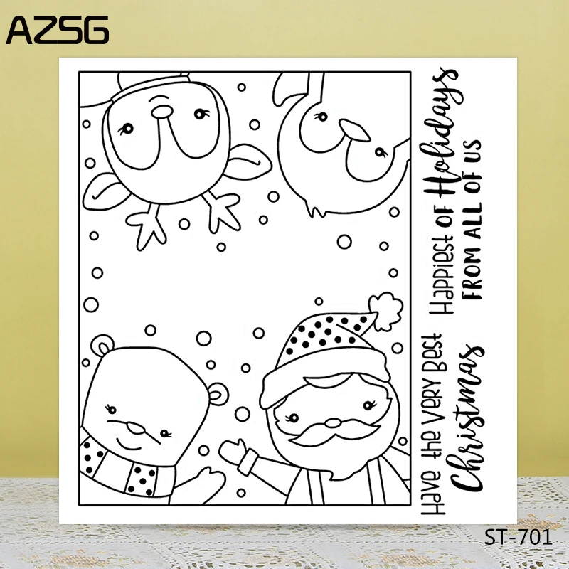 

Merry christmas Transparent Silicone Clear Stamps/seal for DIY Scrapbooking/Card Making/Photo Album Decoration Supplies