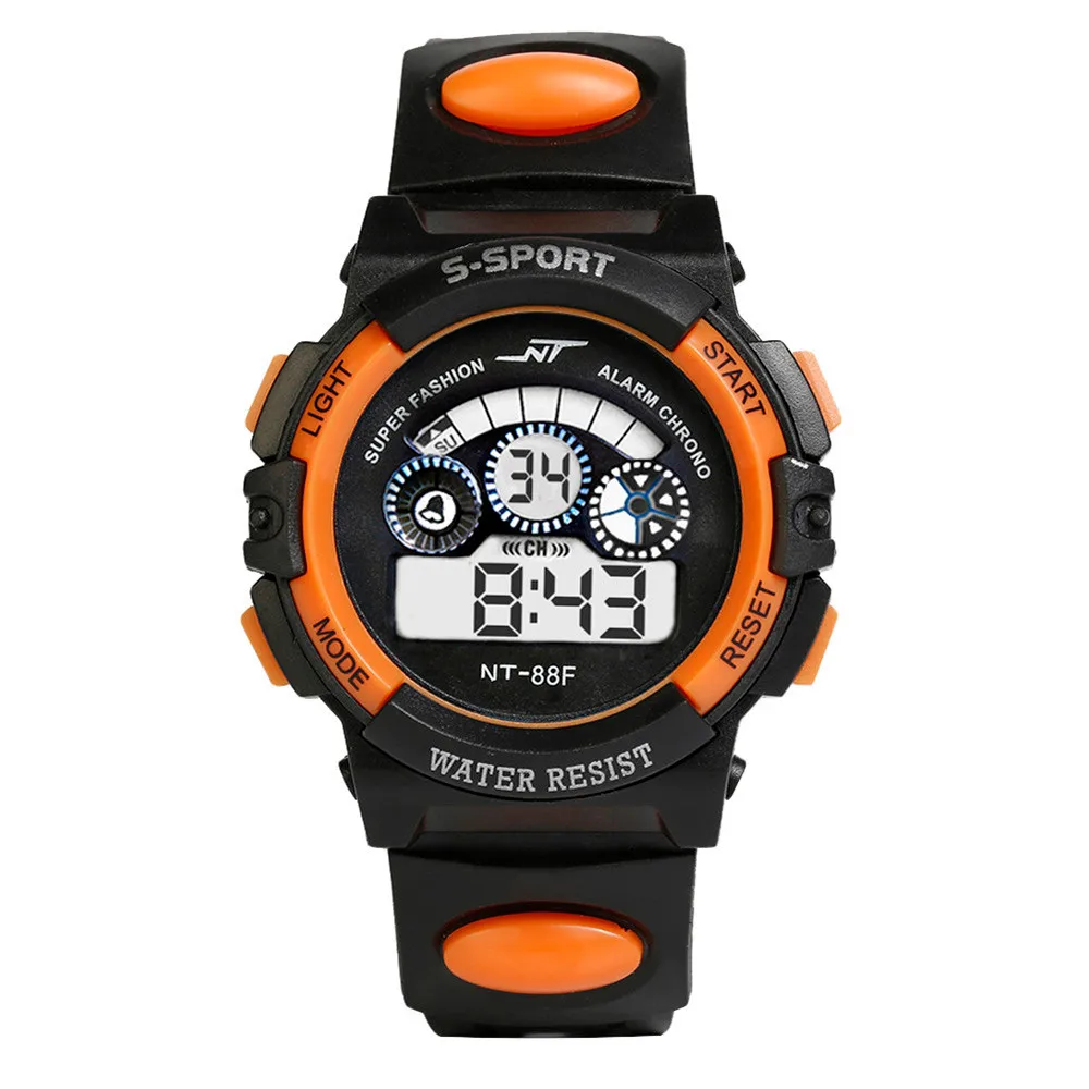 Мужские часы Топ бренд класса люкс водонепроницаемые мужские цифровой светодиодный кварцевые часы с будильником для мальчиков спортивные наручные часы Relogio Feminino - Цвет: As the photo show