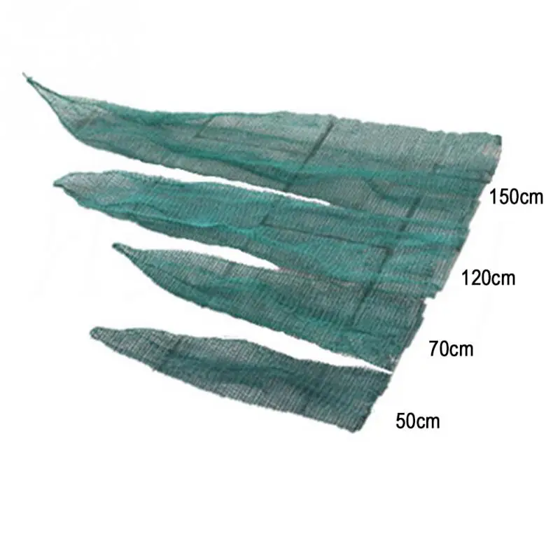 

New 50/70/120/150cm Fishing Net Mesh Bag Green Fish Bag Cage Tackle Fishing Landing Tackle accessory tool