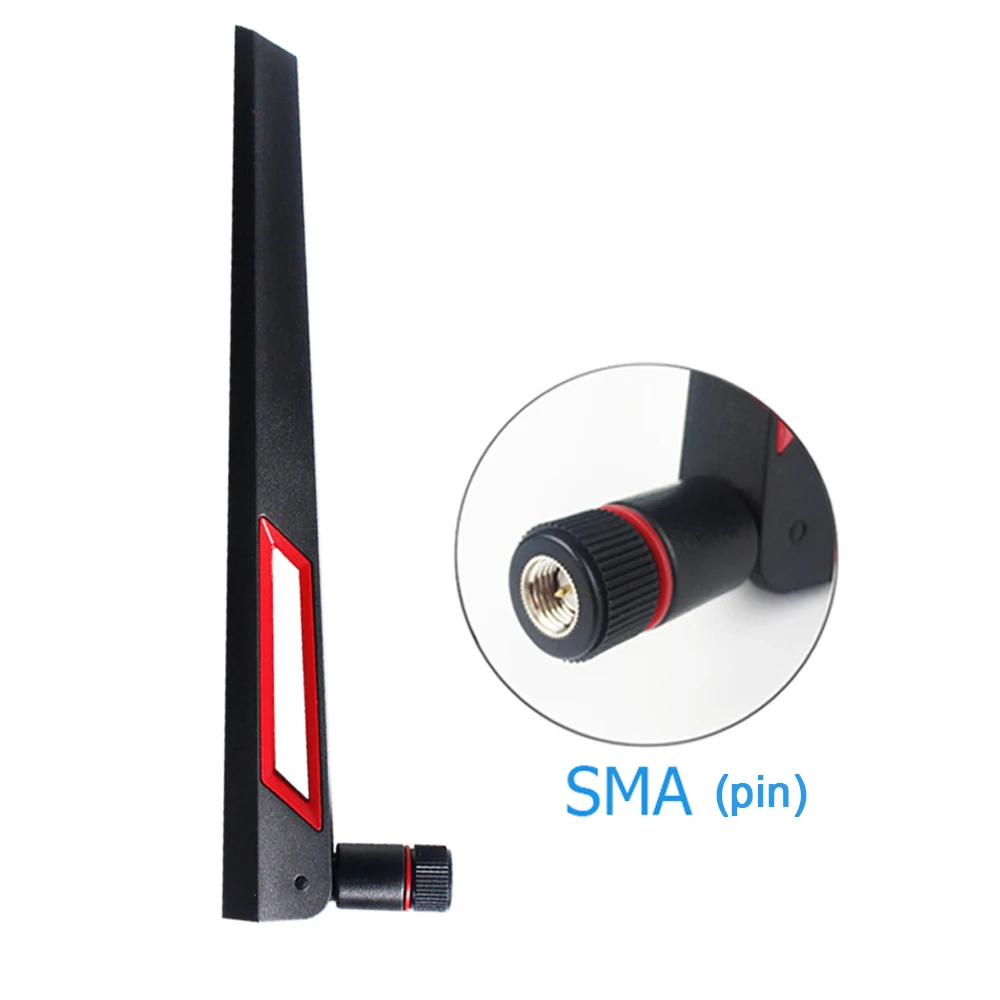 Dlenp 2 шт. 4G 5G 5 8G wifi антенна двухдиапазонная 12dBi для WIFI роутера SMA разъем (pin)|Антенны