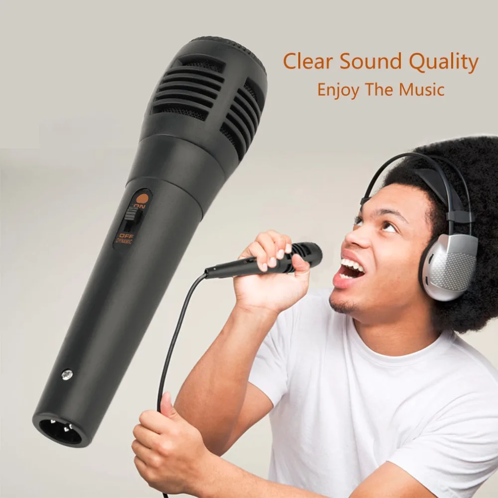Universal Black Wired Uni directional Handheld Dynamic Microphone Voice