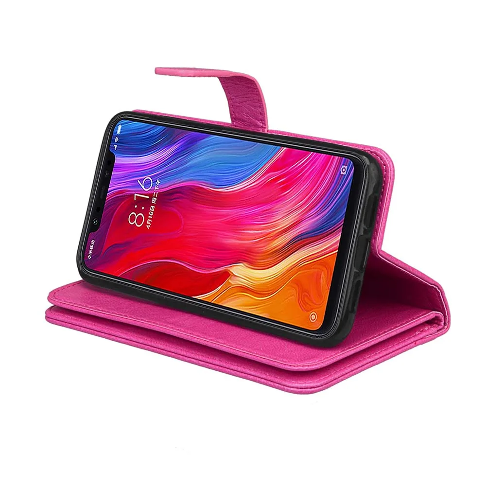 Buy Best 2qI9J 9 Card Slots Flip Wallet Phone Case for Xiaomi Mi A1 A2 Lite 8 SE Redmi 5 Plus 5A 6 6A S2 Note 5 Pro 5A PU Leather Stand Cover