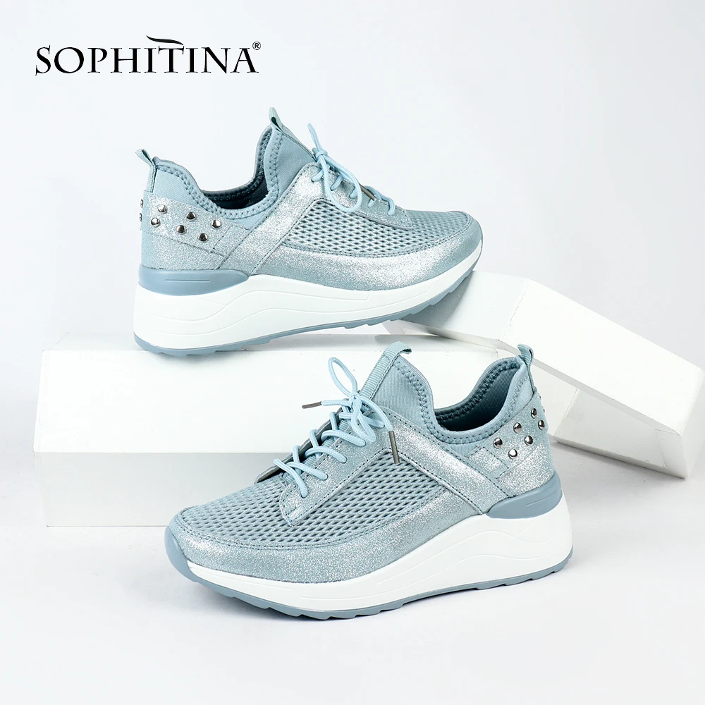 SOPHITINA/Стильные повседневные женские кроссовки на сплошной подошве. Верх обуви