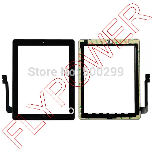 For ipad 3 touch screen digitizer + Adhesive Glue Tape With Home Button assembly by free