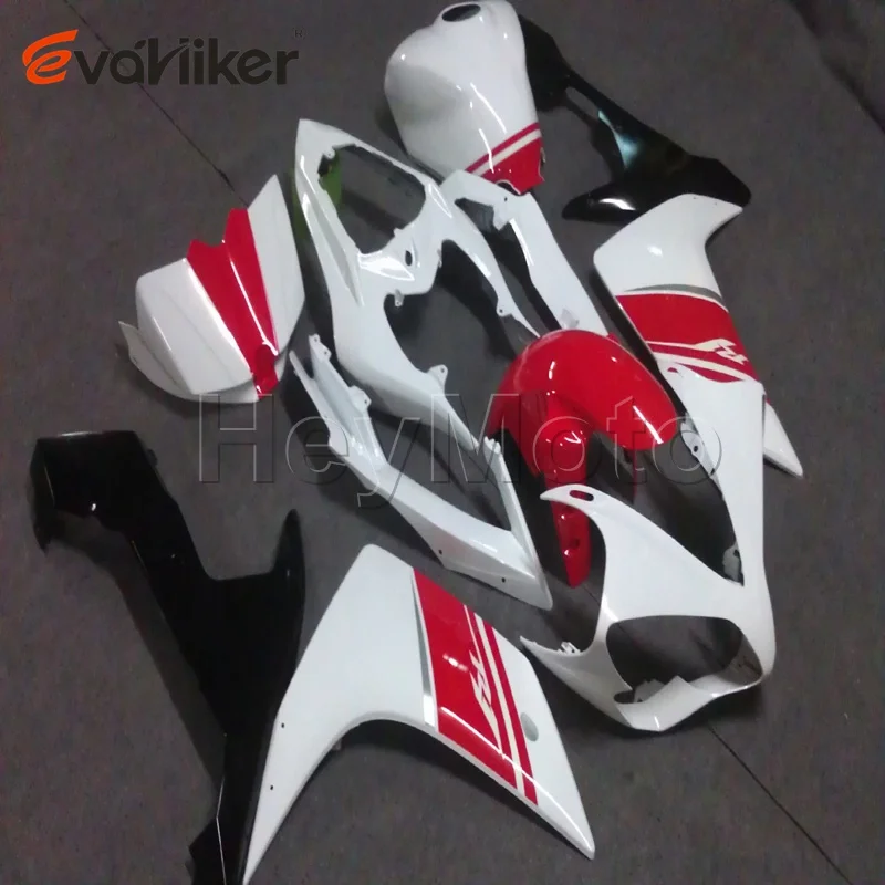 Капот мотоцикла на заказ для YZF-R1 2007-2008 YZF R1 07 08+ Неокрашенный обтекатель ABS обтекатель+ Botls+ литьевая форма Красный Белый H3